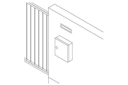 宅配ボックス（プチ宅unit） 前入前出／アナログキー・防水タイプ
